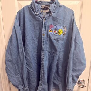 Looney-tunes Men's Blue Shirt